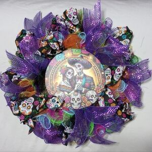 Colorful Day of the Dead Wreath
